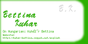 bettina kuhar business card